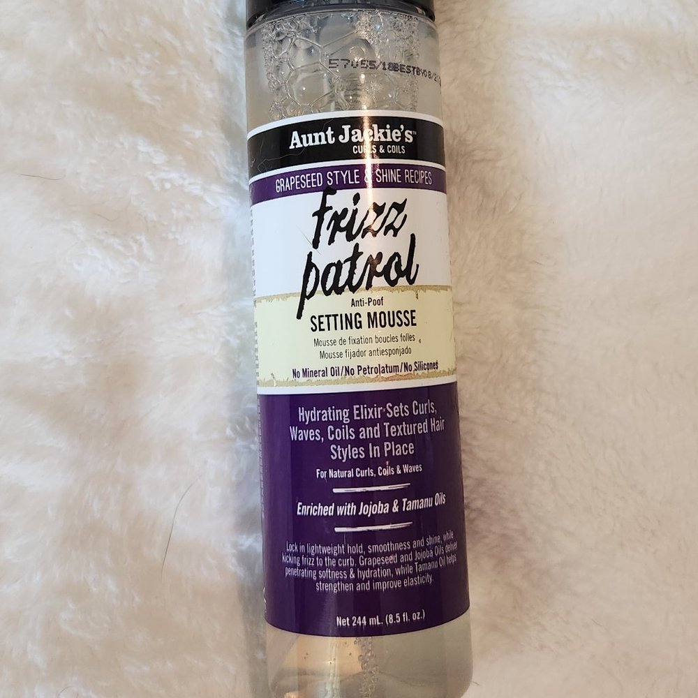 Aunt Jackie's Frizz Patrol Anti-Poof Twist & Curl Setting Mousse